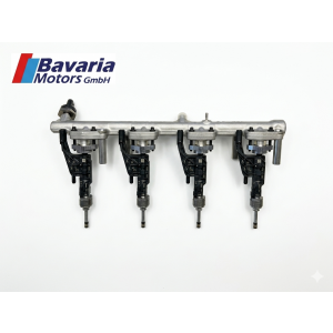 Original BMW Hochdruckrail 13 53 8665633 mit Injektoren 13 53 865648 und Sensor 13 53 8631820 B46D B48C B48D B48E B48N B48P B48R B48330i B48X B46X 8665633